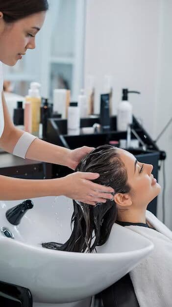 Professional hair care treatment at beauty salon in Jaipur