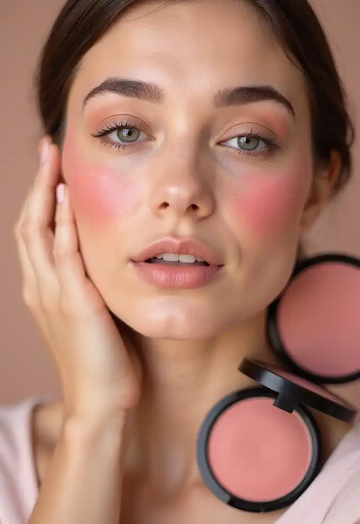 Makeup artist applying makeup