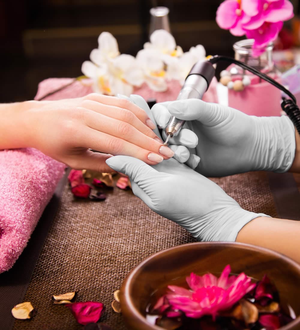 Professional manicure service at beauty salon in Jaipur
